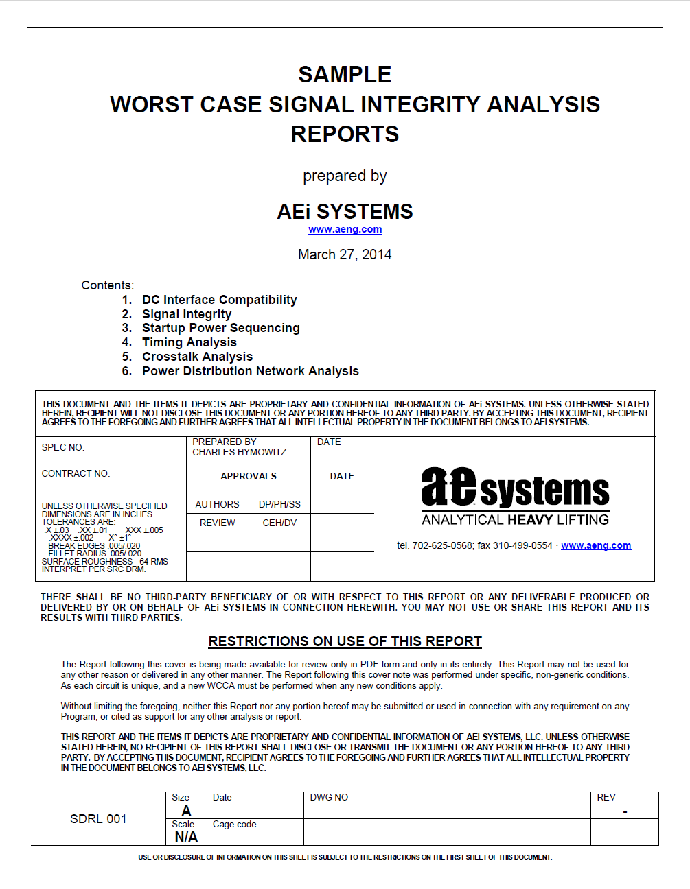 Signal Integrity Analysis Report